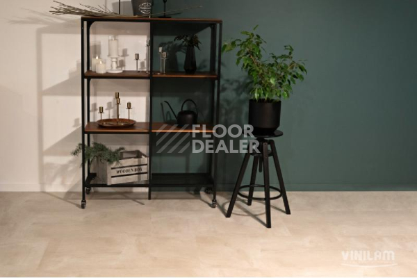 Кварцвиниловые полы Ceramo Vinilam Stone 8 мм 71615 Бетон Белый фото 1 | FLOORDEALER
